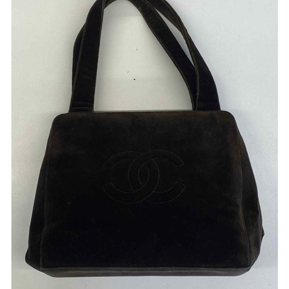 Vintage Chanel Brown Velvet Bag